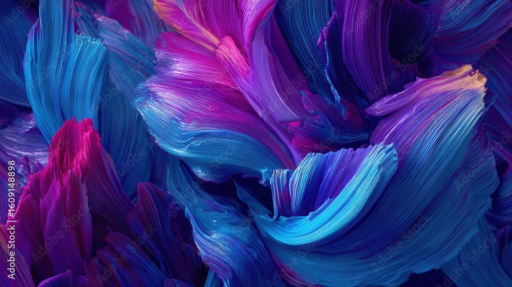 Poster colorful abstract swirls create a vibrant display of flowing hues in a dynamic arrangement