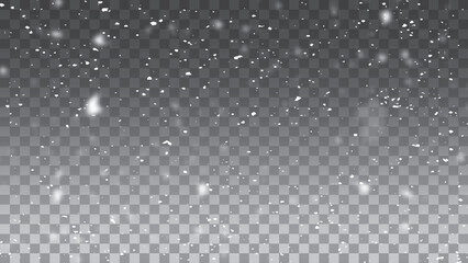 Transparent Snowflake Overlay for Winter Design Projects. Vector stock illustration