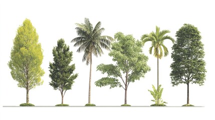 Obraz premium green tree isolated on white