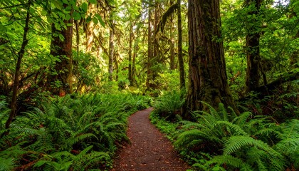 Lush forest trail