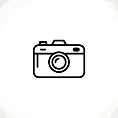 Minimalist Camera Icon Design Black and White Vector Illustration for Photography Concepts Creative Projects and Digital Artworks