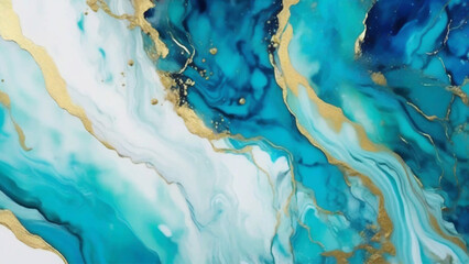 Indigo ocean blue marbling with natural luxury style swirls of marble and gold powder geode pattern. Abstract luxurious blue marble texture with gold splashes and splatter effect. Luxury marble vector