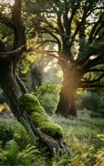 Obraz premium Sun rays in the forest