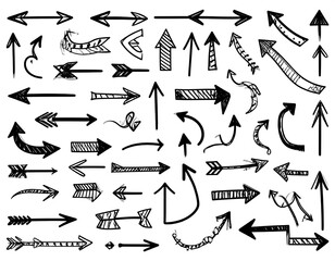 Collection of hand-drawn arrows in various styles (2)