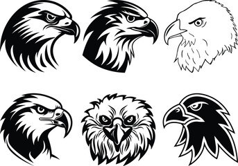 Eagle Head Eps, Vector Images Black and White