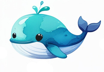 Obraz premium Whale, orange whale, blue whale, yellow whale, red whale, purple whale, aquatic animals, fish, sea fish14