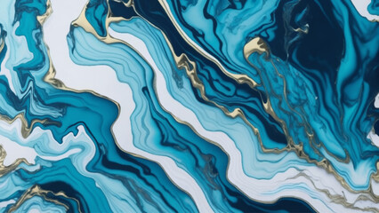 Indigo ocean blue marbling with natural luxury style swirls of marble and gold powder geode pattern. Abstract luxurious blue marble texture with gold splashes and splatter effect. Luxury marble vector