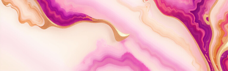 Abstract luxurious pink swirl marbling with gold texture effect for your design. Chic swirls of blush pink and rose gold melt together in a dreamy marble flow, accented with glints of metallic shimmer