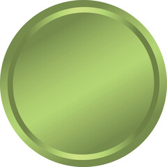 Empty Metallic Olive Green Sticker – Blank Glossy Olive Label Isolated