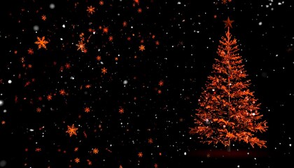 Christmas tree with snowflakes