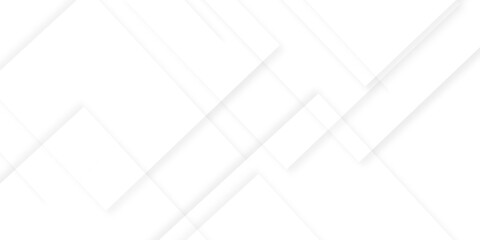 Abstract white background design with layers of textured white transparent material in triangle and squares shapes. White color technology concept geometric line vector white light grey background.	

