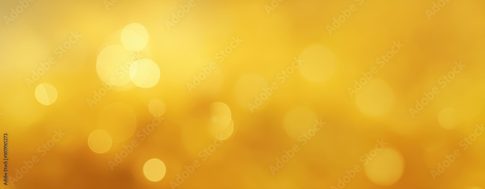Poster the glowing golden background with beautiful bokeh highlights creating a warm atmosphere.