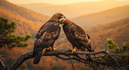  Majestic Pair Golden Eagles