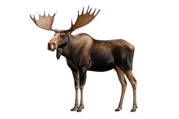 Obraz premium Majestic Animal, Watch a Moose Stand With grace and strength in Wildlife Theme