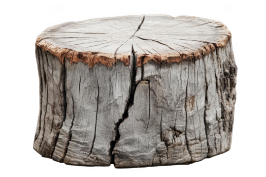 Explore wood stump, details tree texture and rustic piece of nature