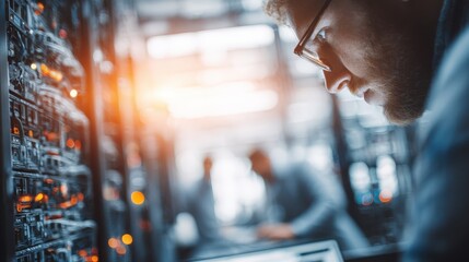 Focused IT Engineer in Data Center