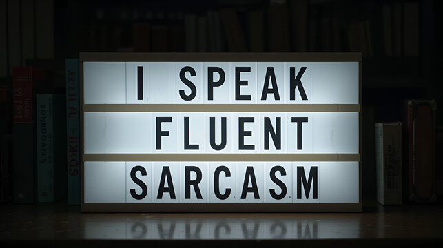 I Speak Fluent Sarcasm Lightbox