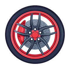 Obraz premium Brake isolated white background 