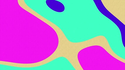 Prismatic Abstracts Liquid Noise Abstract design with flowing shapes in bright colors of pink, turquoise, gold, and blue for modern art