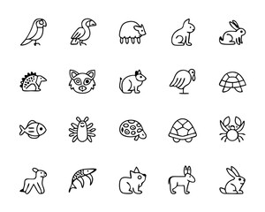 animal icons set