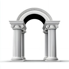 Obraz premium White Marble Arch with Classical Columns