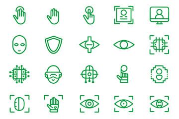 Editable line icons for biometric security and identification systems