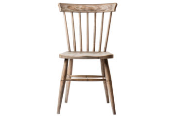 Charming rustic wooden chair with spindle back adds timeless elegance to any home decor setting
