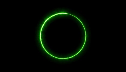 Circular neon green glow