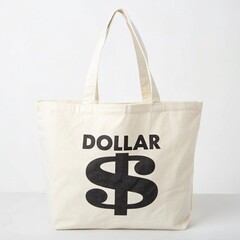 Dollar Sign Fabric Tote Bag