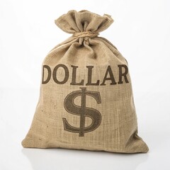 Dollar Sign Fabric Tote Bag