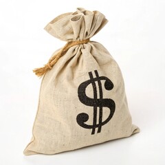 Dollar Sign Fabric Tote Bag