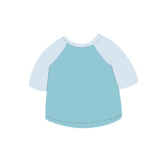 blue t shirt isolated in white background