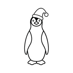 penguin with santa hat