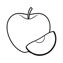 apple on a white background
