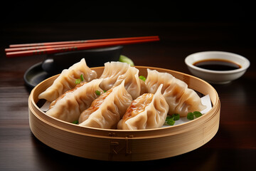 Steamed dumplings ready to eat