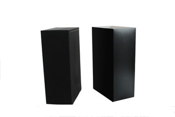 Blank cardboard box isolated on white background