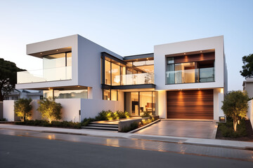 A large, modern, and beautiful house.