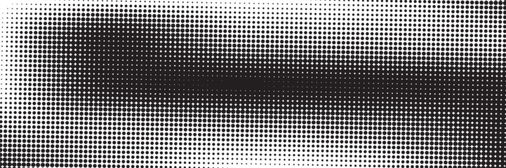 Halftone gradient. Dotted gradient, smooth dots spraying and halftones dot background seamless horizontal geometric pattern vector template set