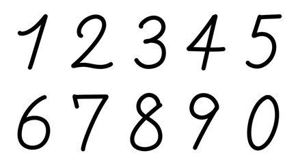 手書きの数字