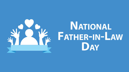 National Father-in-Law Day web vector banner design illustration