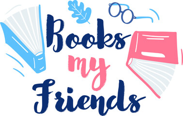 Colorful illustration celebrating world book day, featuring stylized books, reading glasses, and autumn leaf symbolizing knowledge, learning, and the joy of reading