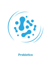 probiotics text healthy lifestyle sign	