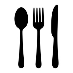 Spoon, Fork, and Knife Icon Restaurant Vector Illustration