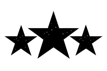 Vector art of silhouette of black star on white background