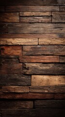 Obraz premium Rustic Brown Wooden Wall Paneling Texture