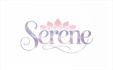 Fototapeta premium Elegant floral script lettering pink