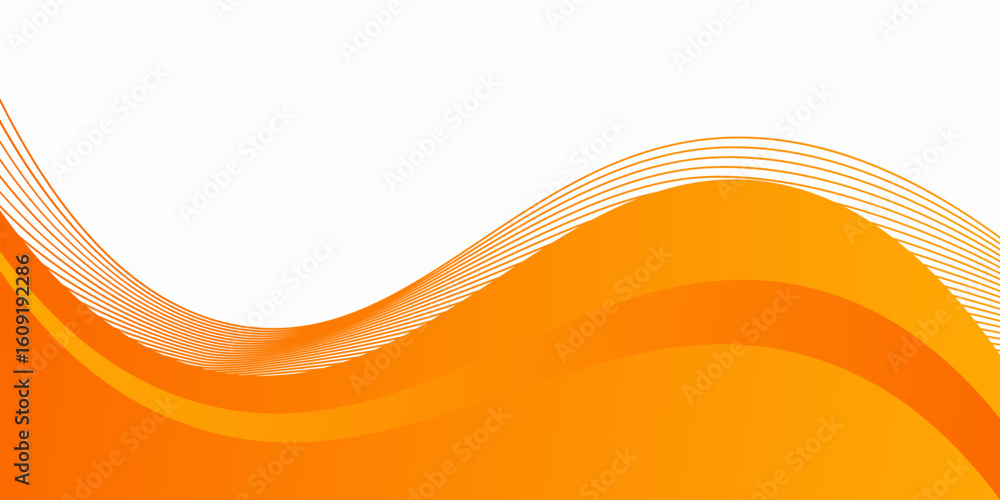 Poster abstract orange geometric background. liquid color background design. fluid shapes composition. eps1