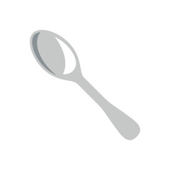 Illustration of Silver Spoon: Utensil, Cutlery, Kitchenware Graphic vector