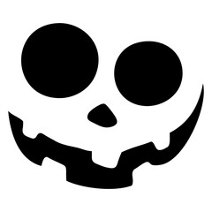 Icono con cara de calabaza de Halloween 
