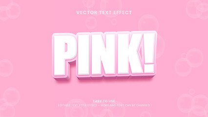 pink editable text effect